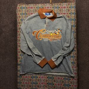 Vintage Disney Polo Denim Blue XL